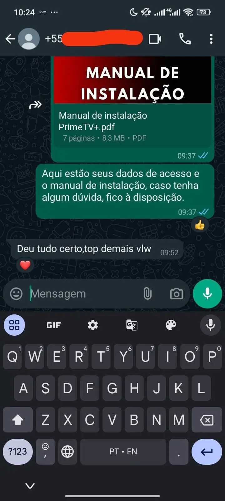 Depoimento de cliente no WhatsApp 3
