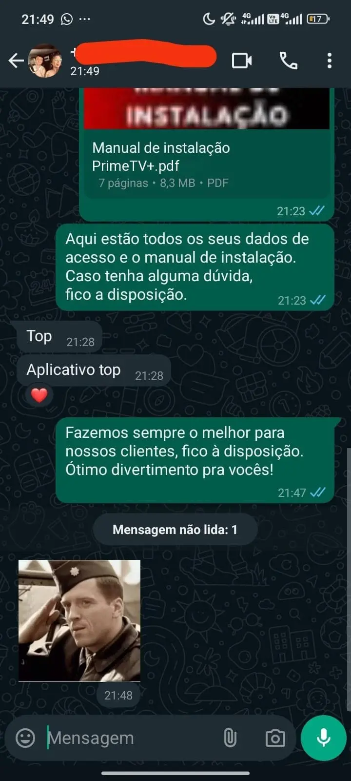 Depoimento de cliente no WhatsApp 4