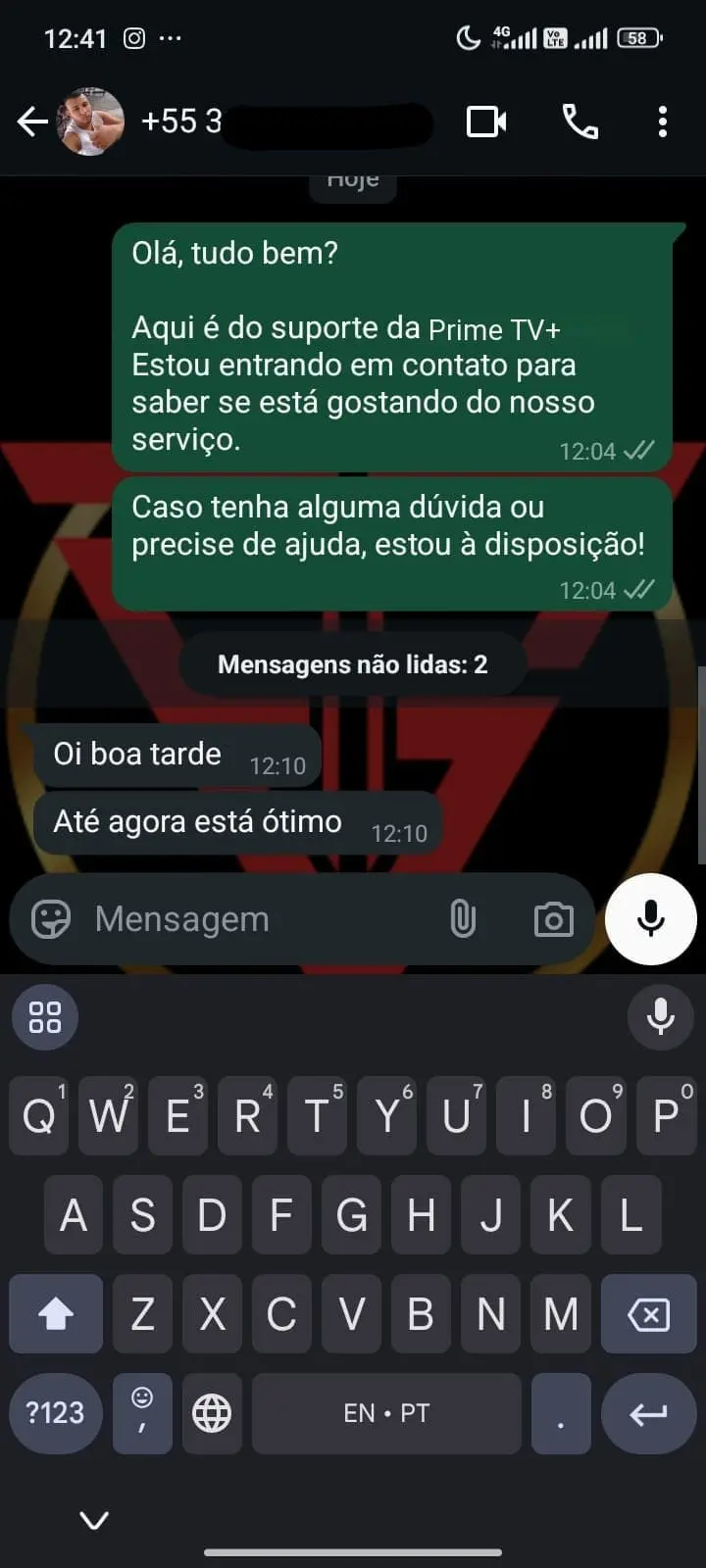 Depoimento de cliente no WhatsApp 5
